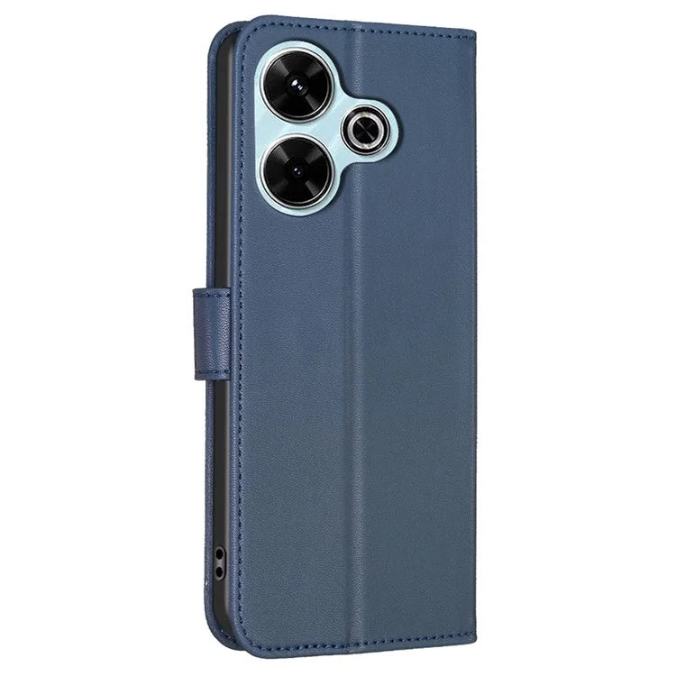 For Xiaomi Redmi 13 4G / Poco M6 4G Case Wallet Leather Phone Cover Lucky Clover Imprinting