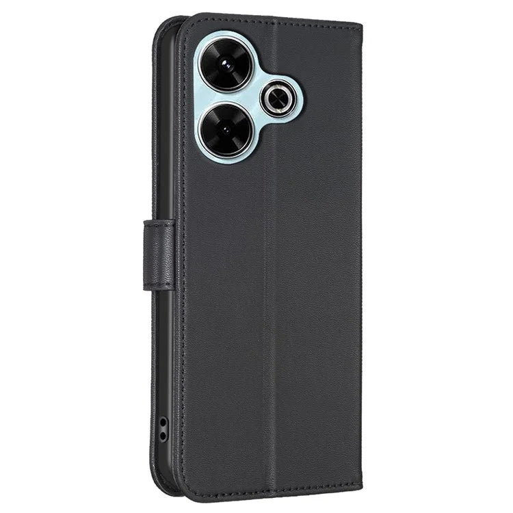 For Xiaomi Redmi 13 4G / Poco M6 4G Case Wallet Leather Phone Cover Lucky Clover Imprinting