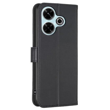 For Xiaomi Redmi 13 4G / Poco M6 4G Case Wallet Leather Phone Cover Lucky Clover Imprinting