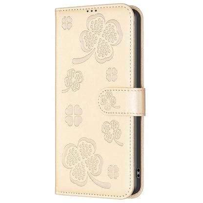 For Xiaomi Redmi 13 4G / Poco M6 4G Case Wallet Leather Phone Cover Lucky Clover Imprinting