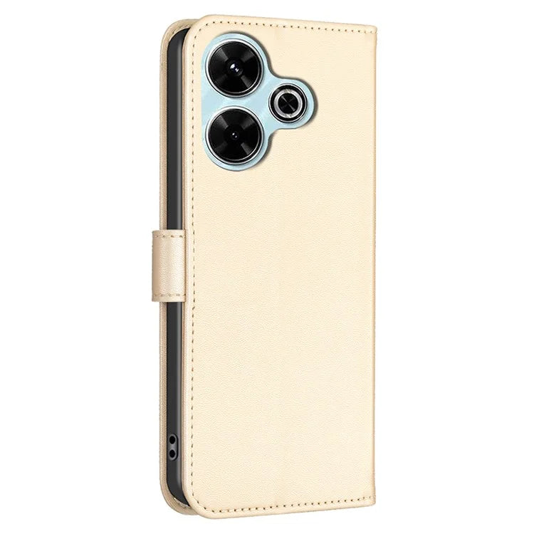 For Xiaomi Redmi 13 4G / Poco M6 4G Case Wallet Leather Phone Cover Lucky Clover Imprinting