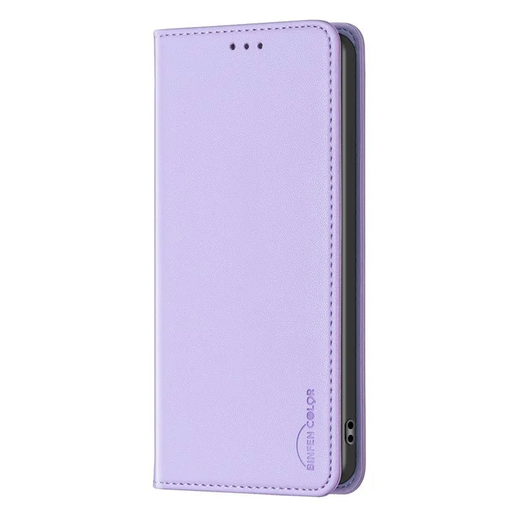 BINFEN COLOR BF18 For Xiaomi Redmi 13 4G / Poco M6 4G Case Leather Phone Cover Magnetic Close