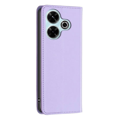 BINFEN COLOR BF18 For Xiaomi Redmi 13 4G / Poco M6 4G Case Leather Phone Cover Magnetic Close