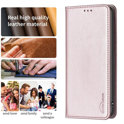 BINFEN COLOR BF18 For Xiaomi Redmi 13 4G / Poco M6 4G Case Leather Phone Cover Magnetic Close