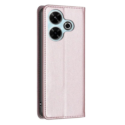 BINFEN COLOR BF18 For Xiaomi Redmi 13 4G / Poco M6 4G Case Leather Phone Cover Magnetic Close