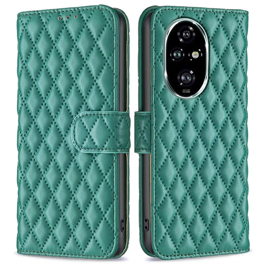BINFEN COLOR BF Style-14 For Honor 200 Pro 5G Wallet Case Rhombus Leather Phone Cover