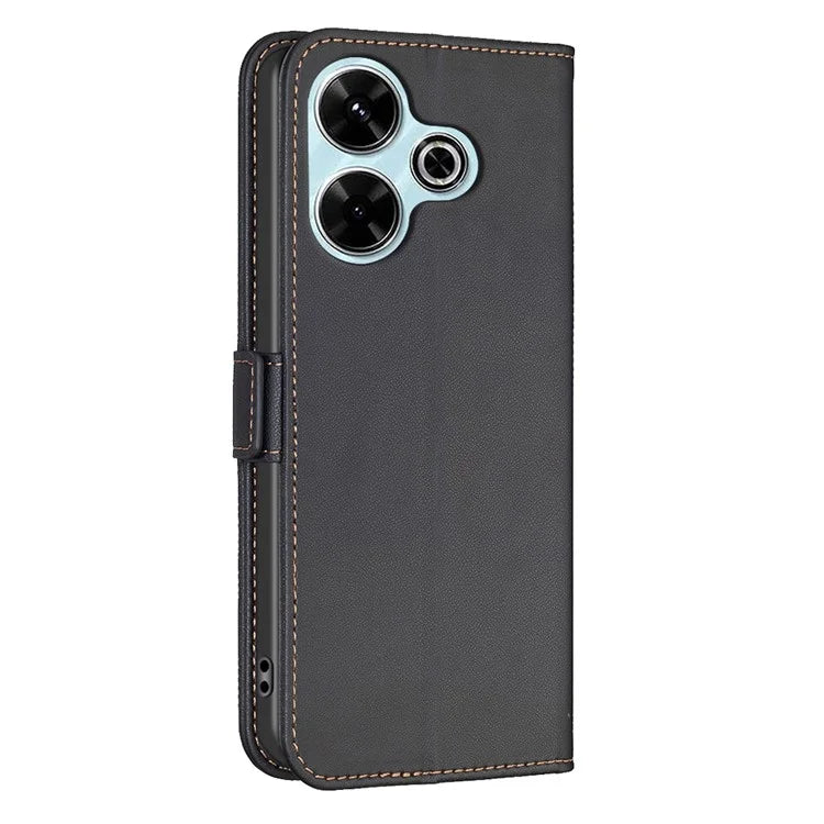 BINFEN COLOR BF31 For Xiaomi Redmi 13 4G / Poco M6 4G Case PU Leather Phone Wallet Cover