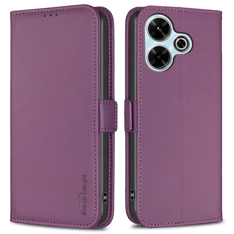 BINFEN COLOR BF31 For Xiaomi Redmi 13 4G / Poco M6 4G Case PU Leather Phone Wallet Cover