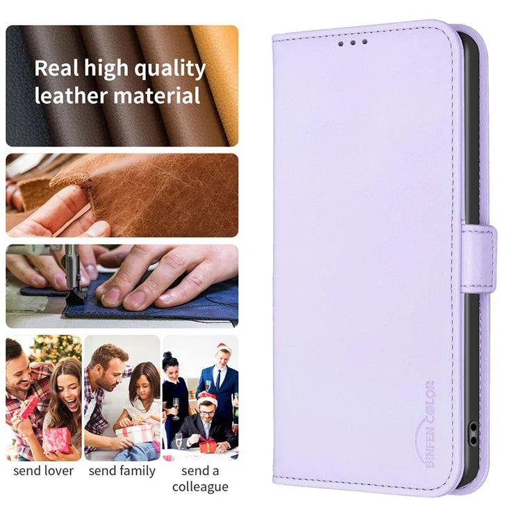 BINFEN COLOR BF31 For Xiaomi Redmi 13 4G / Poco M6 4G Case PU Leather Phone Wallet Cover