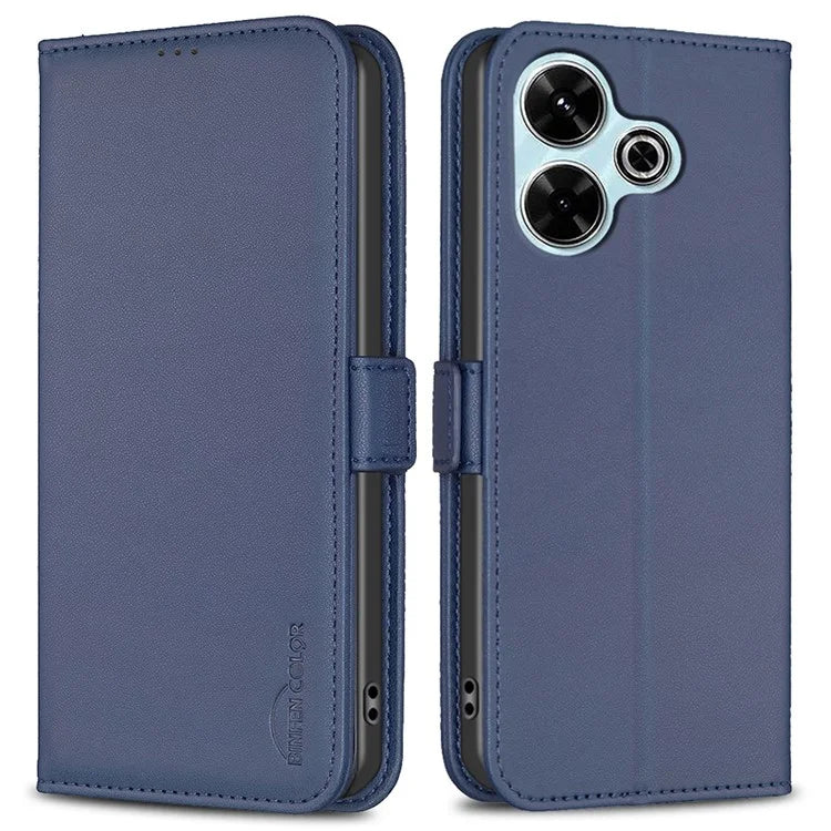 BINFEN COLOR BF31 For Xiaomi Redmi 13 4G / Poco M6 4G Case PU Leather Phone Wallet Cover