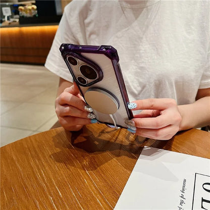 For Huawei Pura 70 Pro / 70 Pro+ Magnetic Case Glass Camera Lid Kickstand TPU+Acrylic Phone Cover