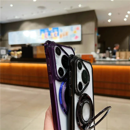 For Huawei Pura 70 Pro / Pura 70 Pro+ Case TPU+Acrylic Phone Cover with Magnetic Ring Kickstand