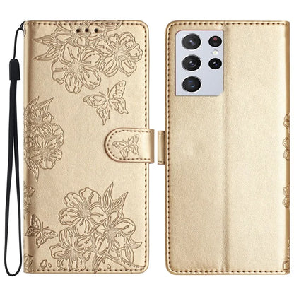 For Samsung Galaxy S21 Ultra 5G Wholesale Phone Shell PU Leather Imprinted Pattern Wallet Phone Cover