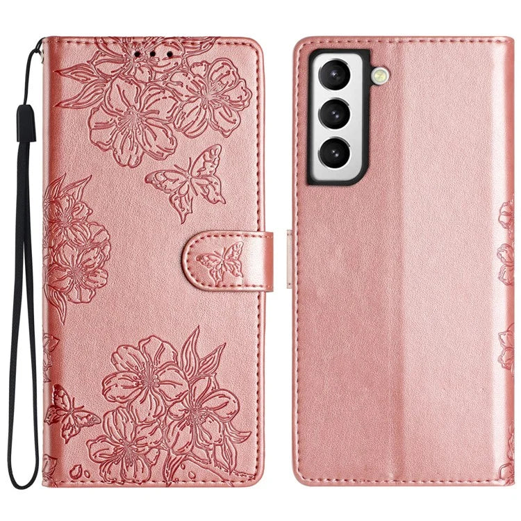 For Samsung Galaxy S21 FE 5G Case Stylish Imprinted Leather Wallet Stand Cell Phone Cover