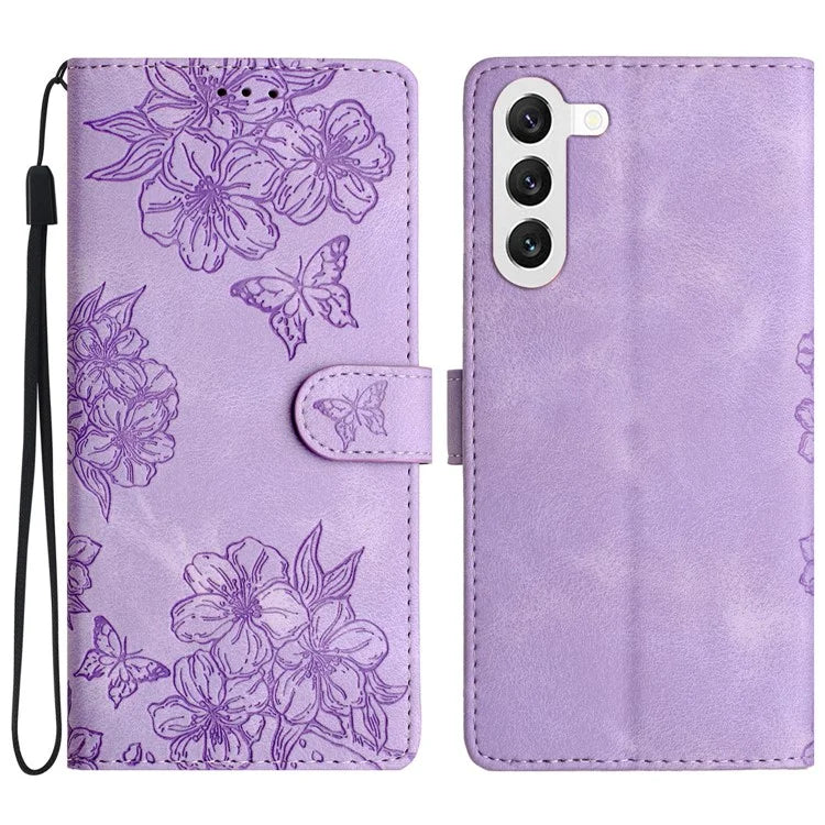 For Samsung Galaxy S23+ Cell Phone Case PU Leather Imprinted Pattern Wallet Phone Cover