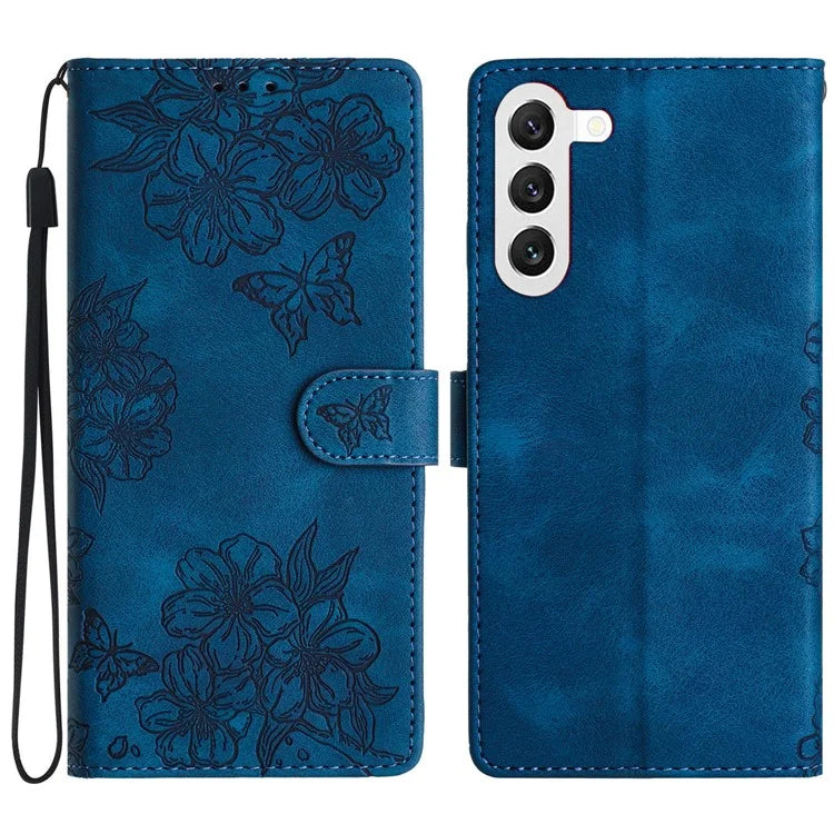 For Samsung Galaxy S23+ Cell Phone Case PU Leather Imprinted Pattern Wallet Phone Cover