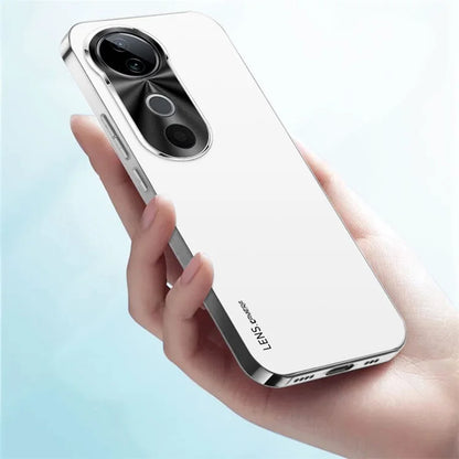 For vivo S19 Pro 5G Case Acrylic+TPU+Metal Anti-Scratch Phone Cover with Electroplating Frame