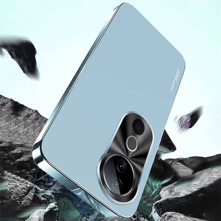 For vivo S19 Pro 5G Case Acrylic+TPU+Metal Anti-Scratch Phone Cover with Electroplating Frame