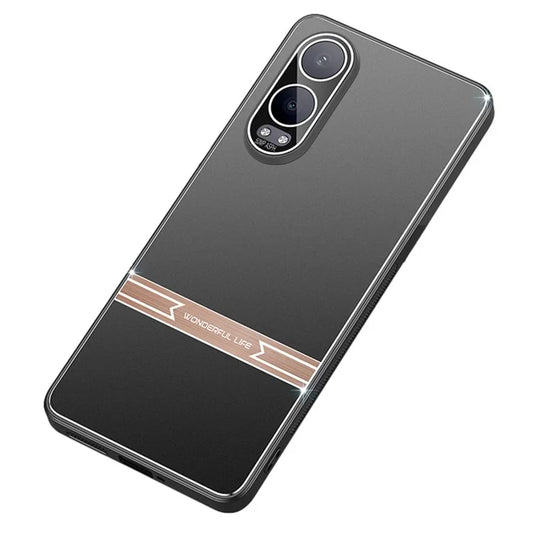 For Oppo K12x 5G / OnePlus Nord CE4 Lite 5G Cell Phone Case Metal+PC+TPU Anti-Scratch Matte Back Cover