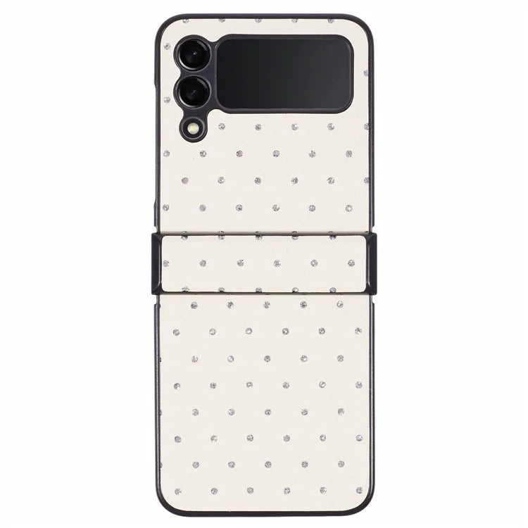 For Samsung Galaxy Z Flip3 5G Case Leather + PC Hinge Protection Phone Cover Sparkle