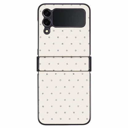 For Samsung Galaxy Z Flip3 5G Case Leather + PC Hinge Protection Phone Cover Sparkle
