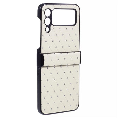 For Samsung Galaxy Z Flip3 5G Case Leather + PC Hinge Protection Phone Cover Sparkle