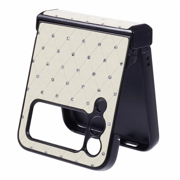 For Samsung Galaxy Z Flip3 5G Case Leather + PC Hinge Protection Phone Cover Sparkle