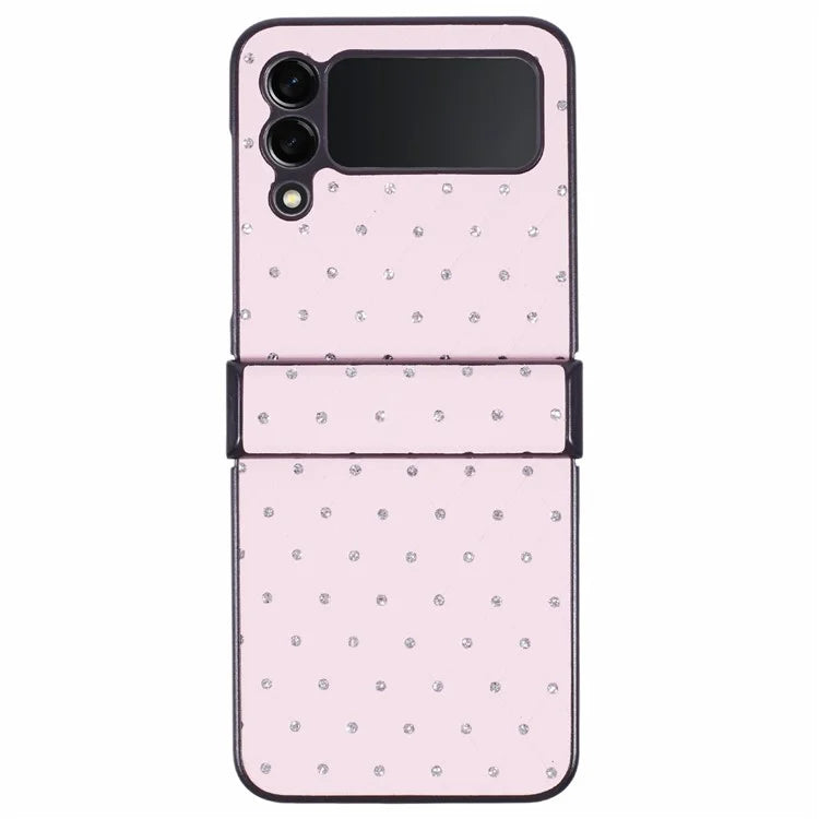 For Samsung Galaxy Z Flip3 5G Case Leather + PC Hinge Protection Phone Cover Sparkle