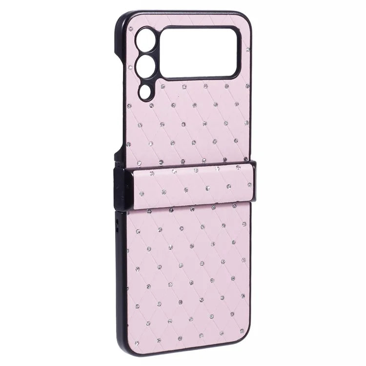 For Samsung Galaxy Z Flip3 5G Case Leather + PC Hinge Protection Phone Cover Sparkle