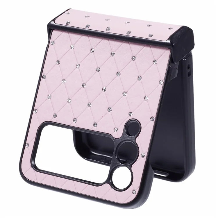 For Samsung Galaxy Z Flip3 5G Case Leather + PC Hinge Protection Phone Cover Sparkle