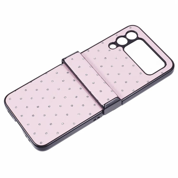 For Samsung Galaxy Z Flip3 5G Case Leather + PC Hinge Protection Phone Cover Sparkle