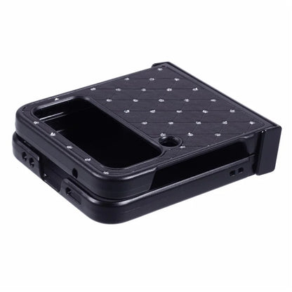 For Samsung Galaxy Z Flip4 5G Case Leather + PC Hinge Shockproof Phone Cover Bling Glitter Rhinestone