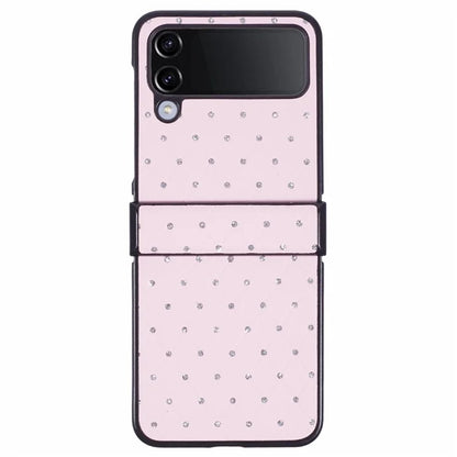 For Samsung Galaxy Z Flip4 5G Case Leather + PC Hinge Shockproof Phone Cover Bling Glitter Rhinestone