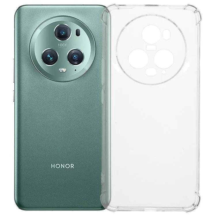 For Honor Magic5 Pro Clear Soft TPU Phone Cover Four Corner Reinforced Protective
