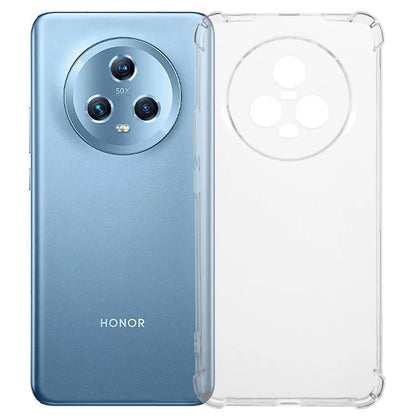 For Honor Magic5 Clear Case Four Corner Reinforced Protective Soft TPU Phone Cover