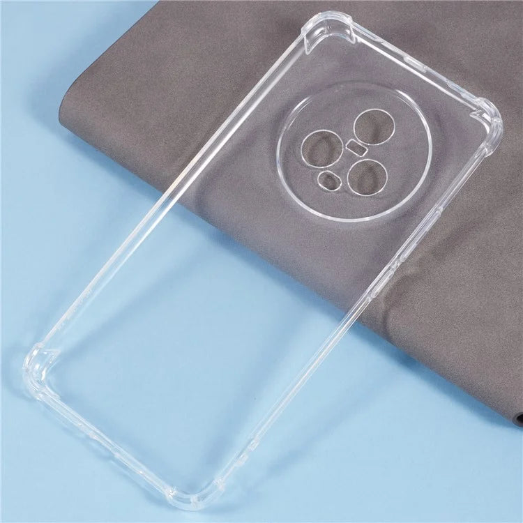 For Honor Magic5 Clear Case Four Corner Reinforced Protective Soft TPU Phone Cover