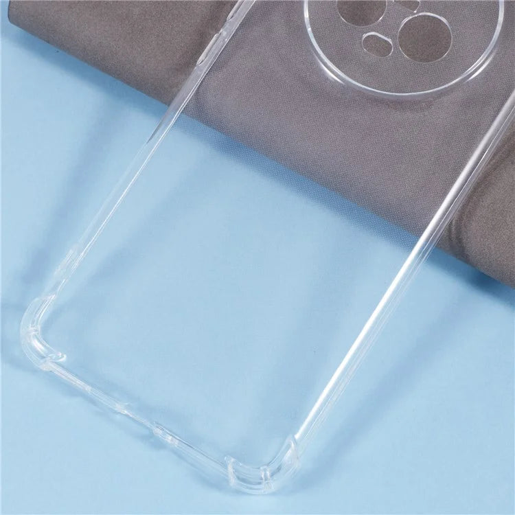For Honor Magic5 Clear Case Four Corner Reinforced Protective Soft TPU Phone Cover