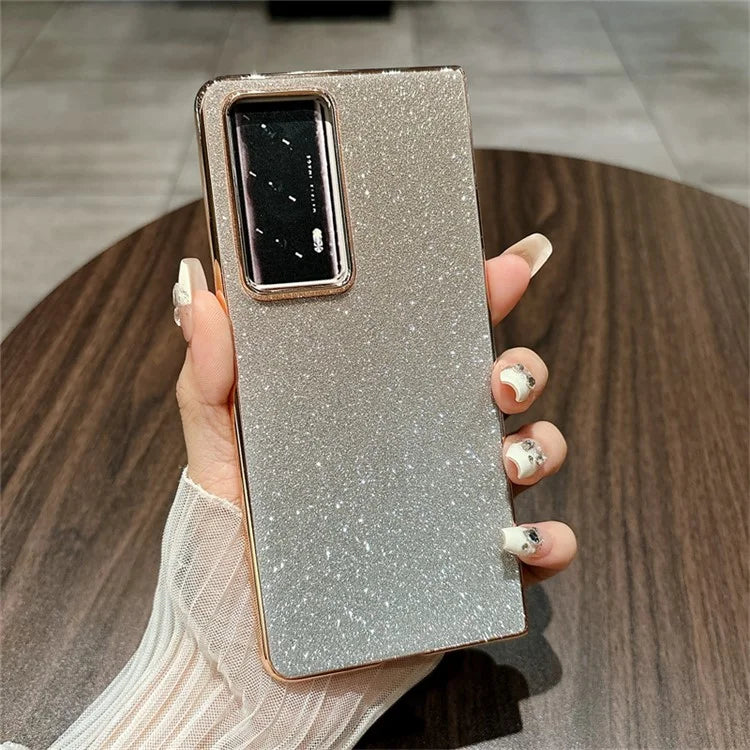For Honor Magic V2 5G Case Anti-Drop Bling Glitter Hard PC Phone Cover