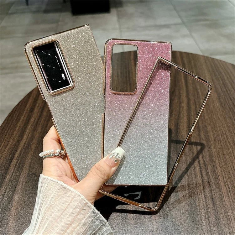 For Honor Magic V2 5G Case Anti-Drop Bling Glitter Hard PC Phone Cover