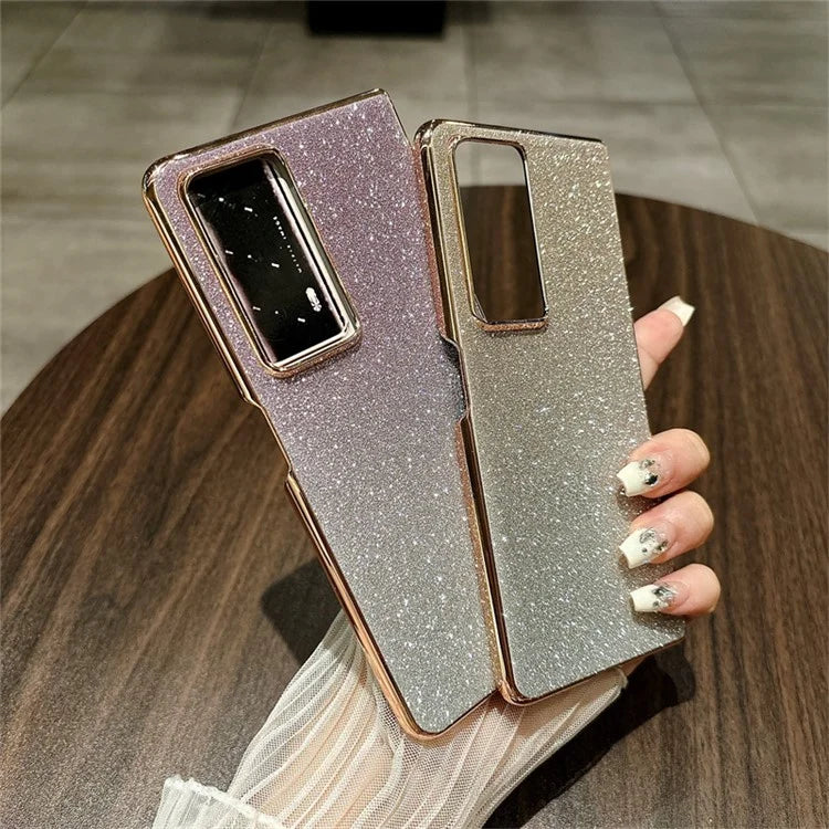 For Honor Magic V2 5G Case Anti-Drop Bling Glitter Hard PC Phone Cover