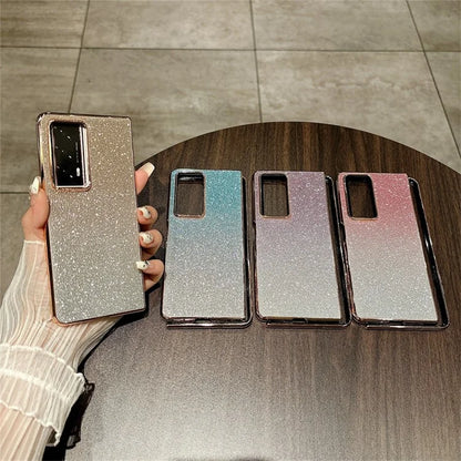 For Honor Magic V2 5G Case Anti-Drop Bling Glitter Hard PC Phone Cover