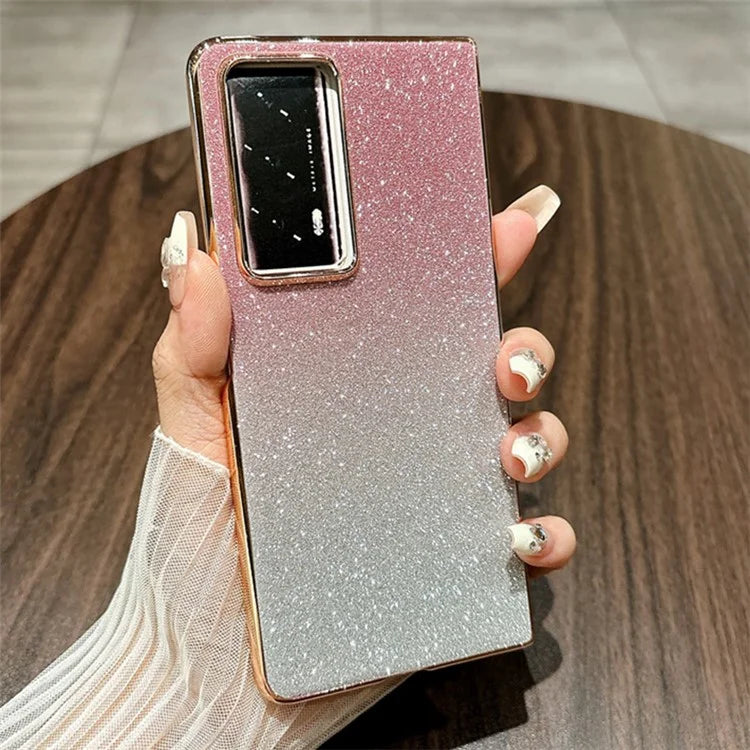 For Honor Magic V2 5G Case Anti-Drop Bling Glitter Hard PC Phone Cover