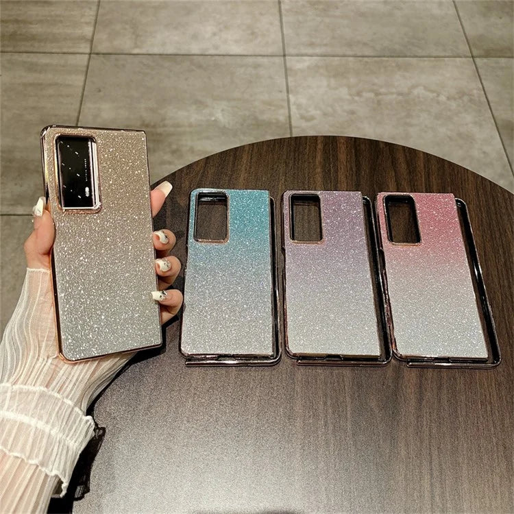 For Honor Magic V2 5G Case Anti-Drop Bling Glitter Hard PC Phone Cover