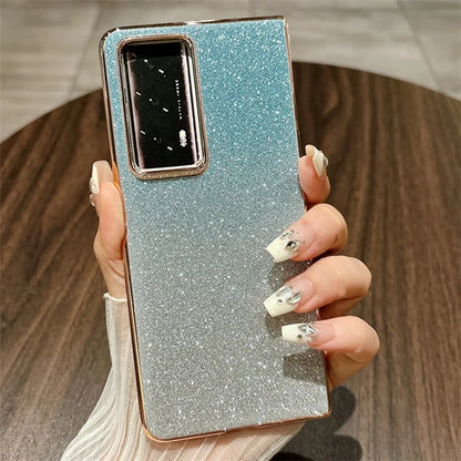 For Honor Magic V2 5G Case Anti-Drop Bling Glitter Hard PC Phone Cover