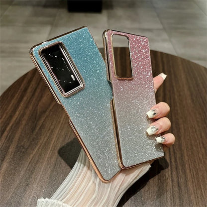 For Honor Magic V2 5G Case Anti-Drop Bling Glitter Hard PC Phone Cover