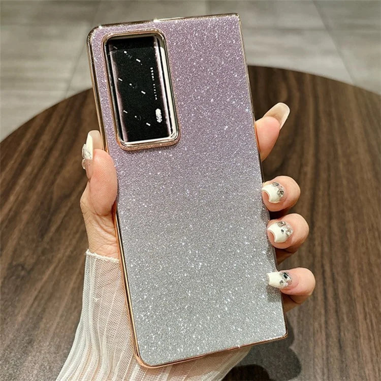 For Honor Magic V2 5G Case Anti-Drop Bling Glitter Hard PC Phone Cover