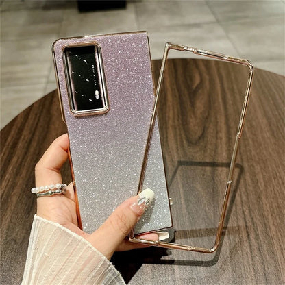 For Honor Magic V2 5G Case Anti-Drop Bling Glitter Hard PC Phone Cover