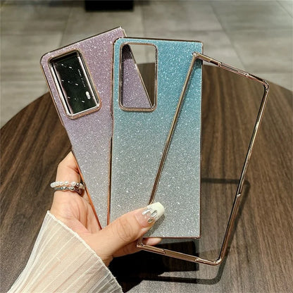 For Honor Magic V2 5G Case Anti-Drop Bling Glitter Hard PC Phone Cover