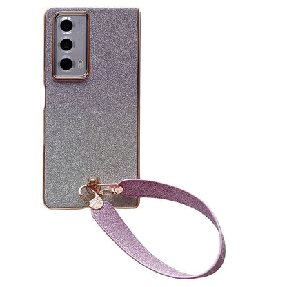 For Honor Magic Vs2 5G Case Hard PC Glitter Bling Protective Phone Cover with Strap