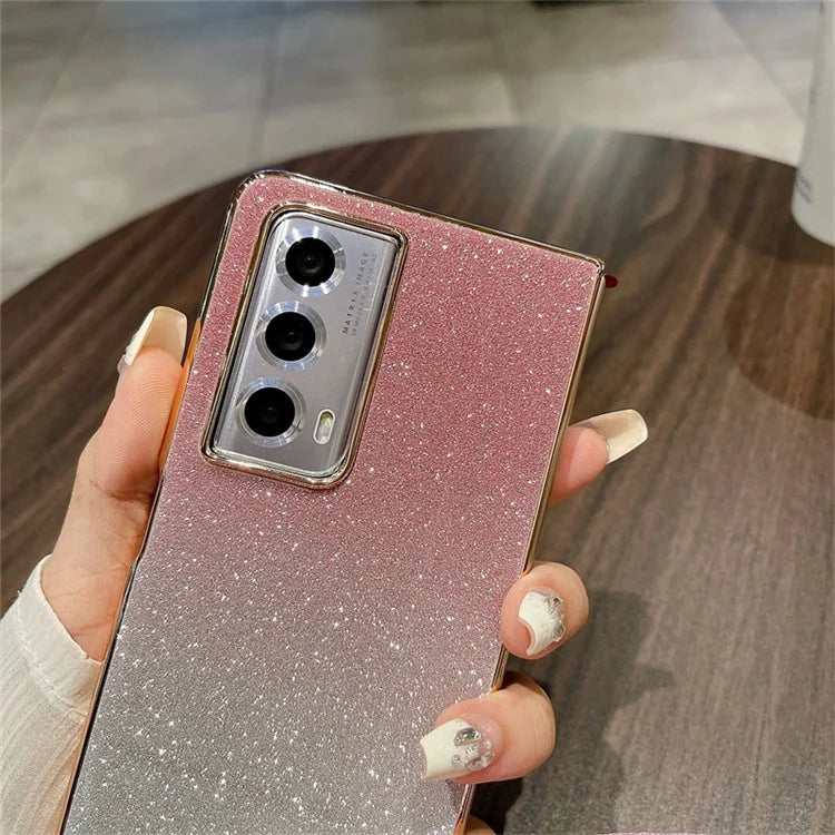 For Honor Magic Vs2 5G Case Hard PC Glitter Bling Protective Phone Cover with Strap